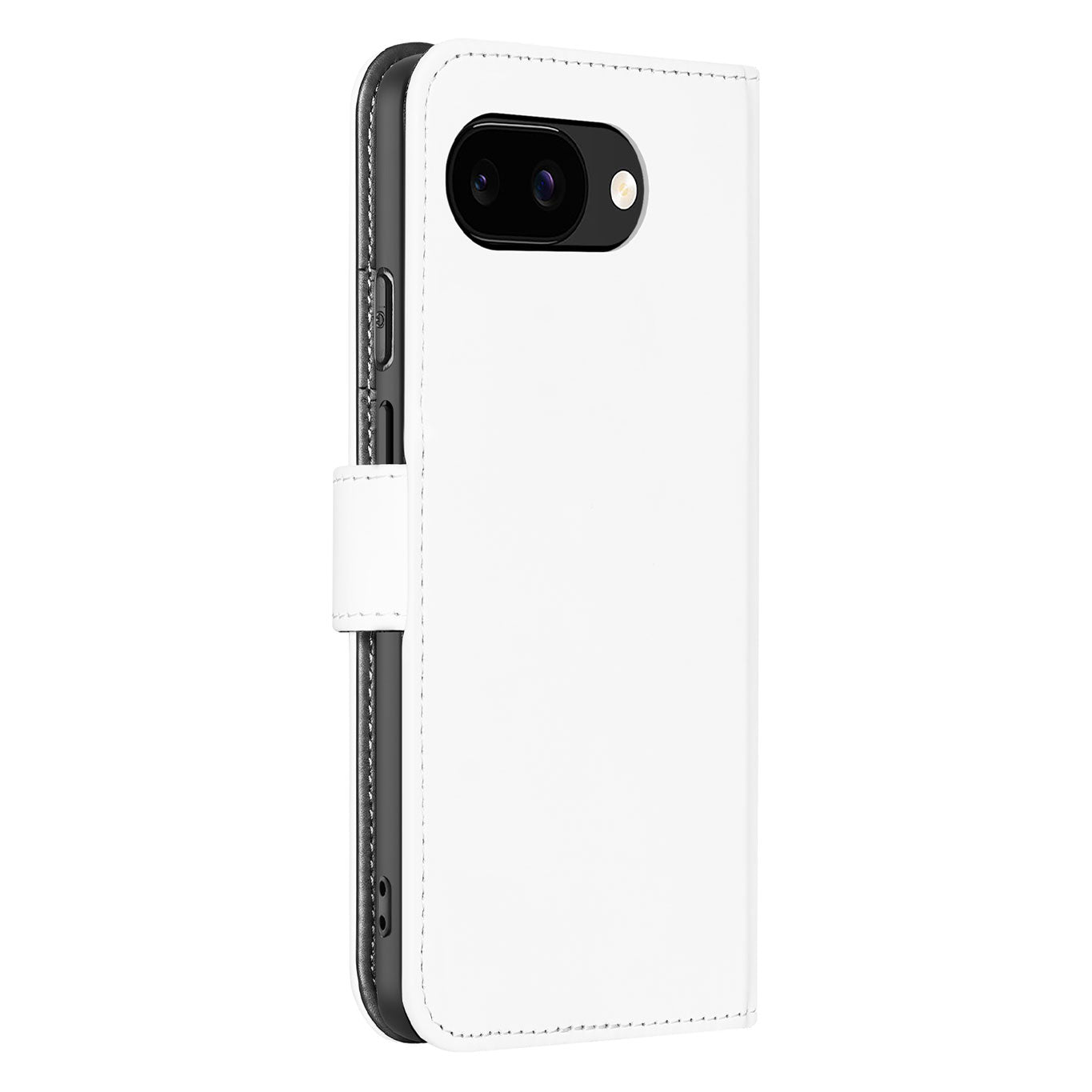 Google Pixel 9a Book Case Wit met Pasjeshouder Bescherming en Stijl book case wit zijaanzicht