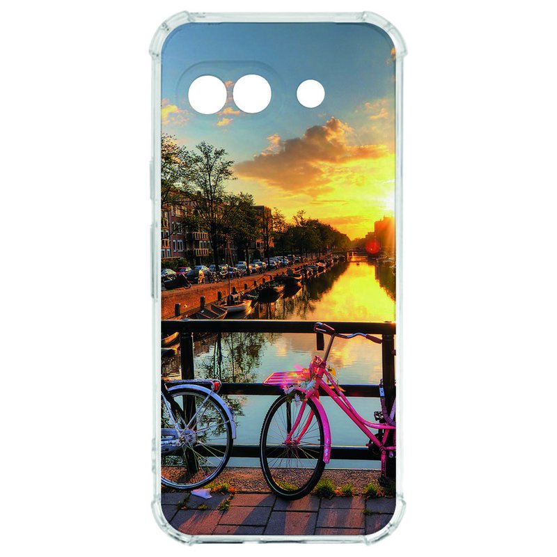 Google Pixel 9a Hoesje - Amsterdamse Grachten TPU Antishock hoesje stadsafbeelding uitzicht