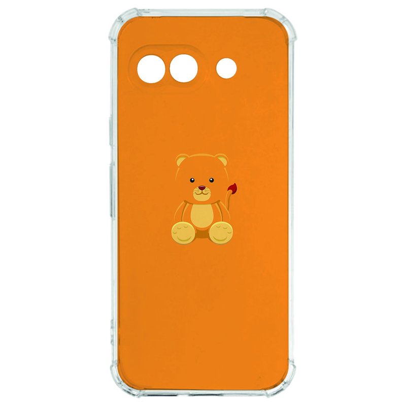 Google Pixel 9a Hoesje - Baby Beer TPU Antishock schattig dierenontwerp transparant hoesje zijaanzicht