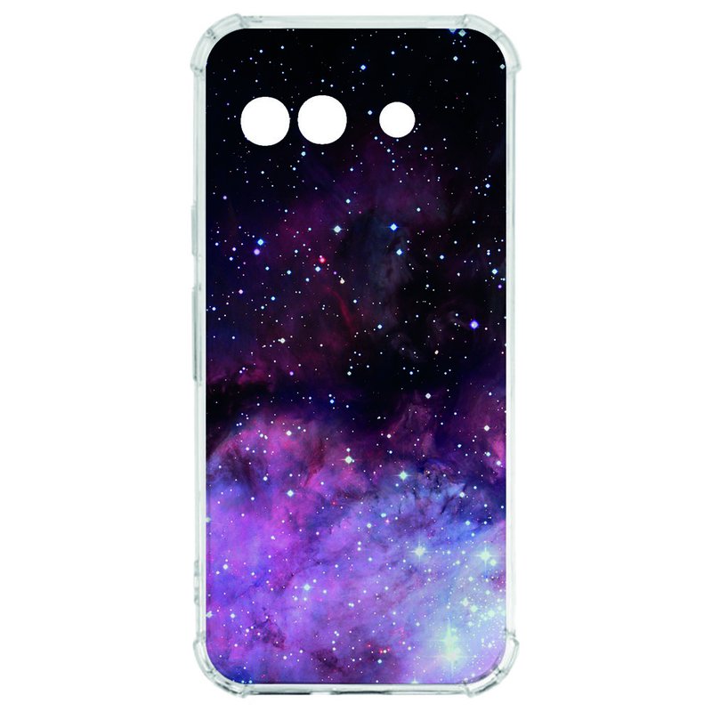 Google Pixel 9a Hoesje - Galaxy TPU Antishock galaxy design achterkant