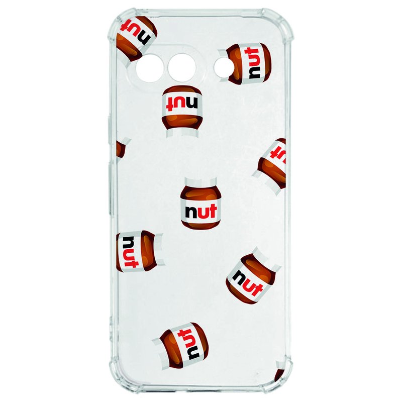 Google Pixel 9a Hoesje Hoesje Nut Jar TPU Antishock ontwerp doorzichtig aanzicht