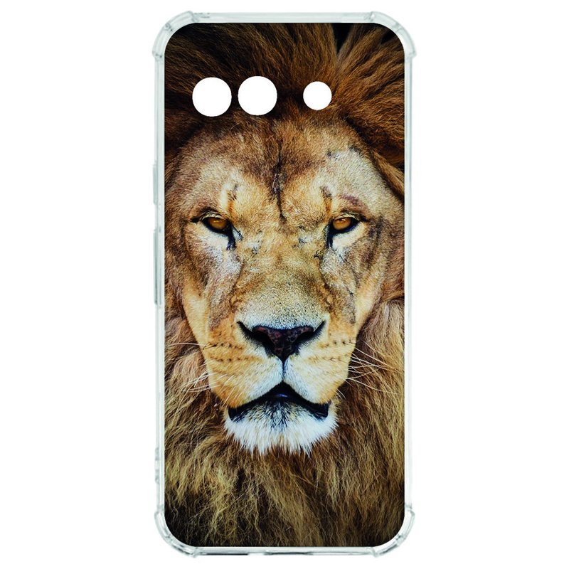 Google Pixel 9a Hoesje - Leeuw TPU Antishock leeuw design voorkant