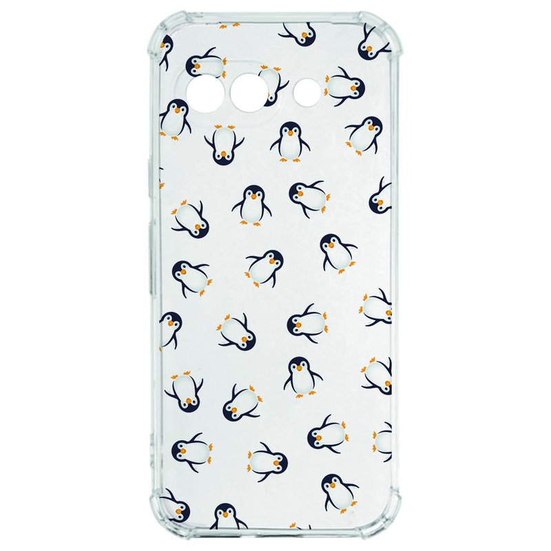 Google Pixel 9a Hoesje - Pinguïn TPU Antishock pinguïn design voorkant