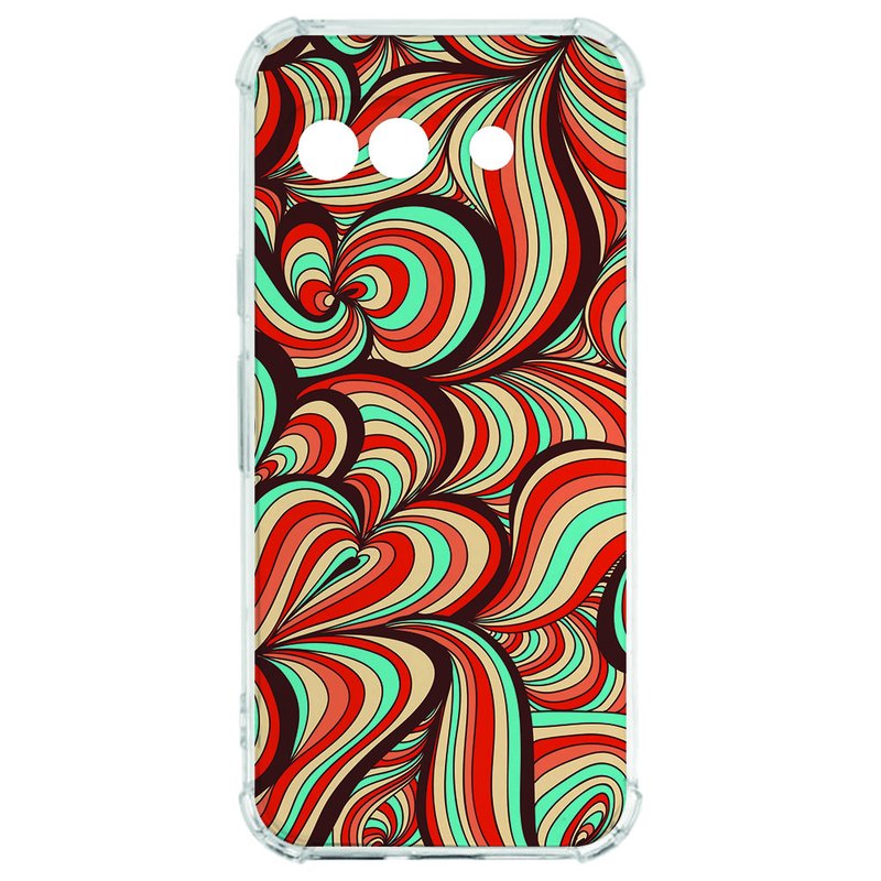 Google Pixel 9a Hoesje - Retro TPU Antishock retro design achterkant