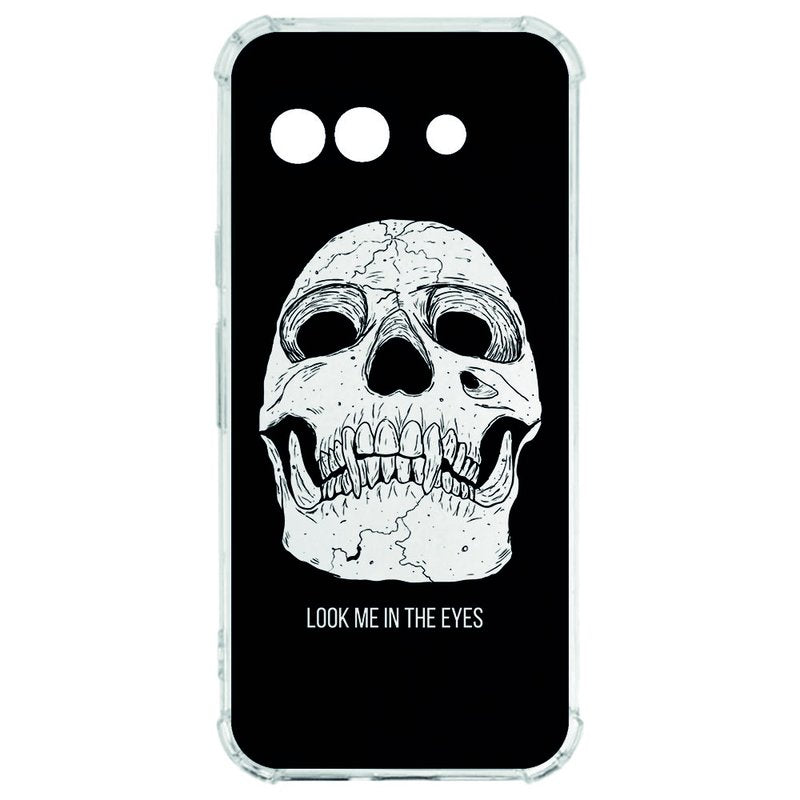 Google Pixel 9a Hoesje - Skull Eyes TPU Antishock skull design voorkant