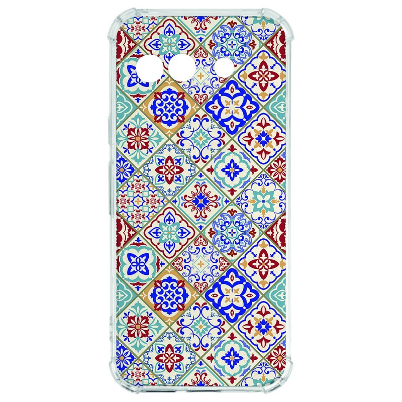 Google Pixel 9a Hoesje - Tiles Color TPU Antishock design tiles kleur