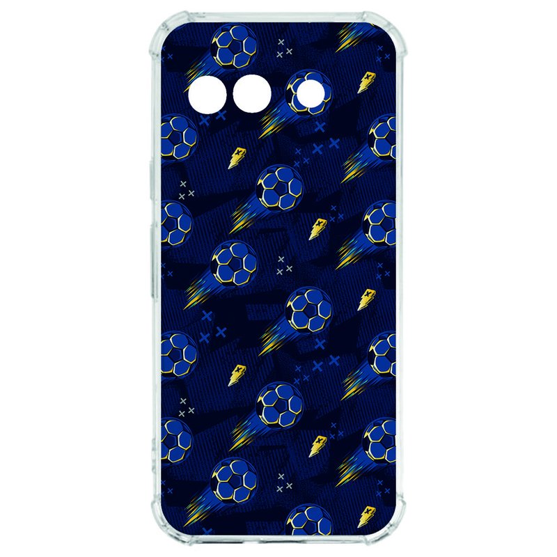 Google Pixel 9a Hoesje - Voetbal TPU Antishock hoesje voetbal design achterzijde