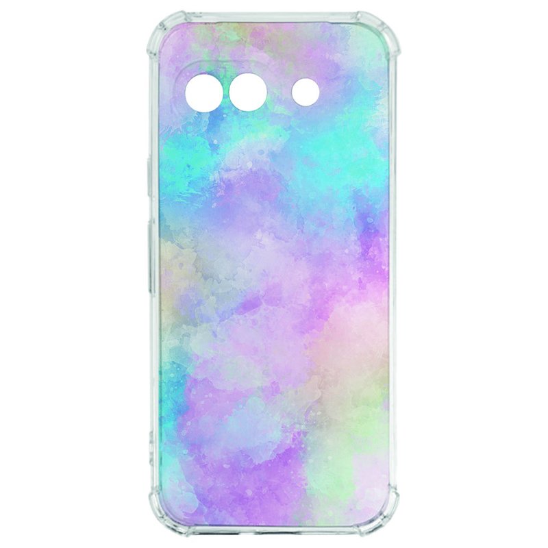 Google Pixel 9a Hoesje Watercolor Light TPU Antishock achterzijde aquarel patroon pastel kleuren