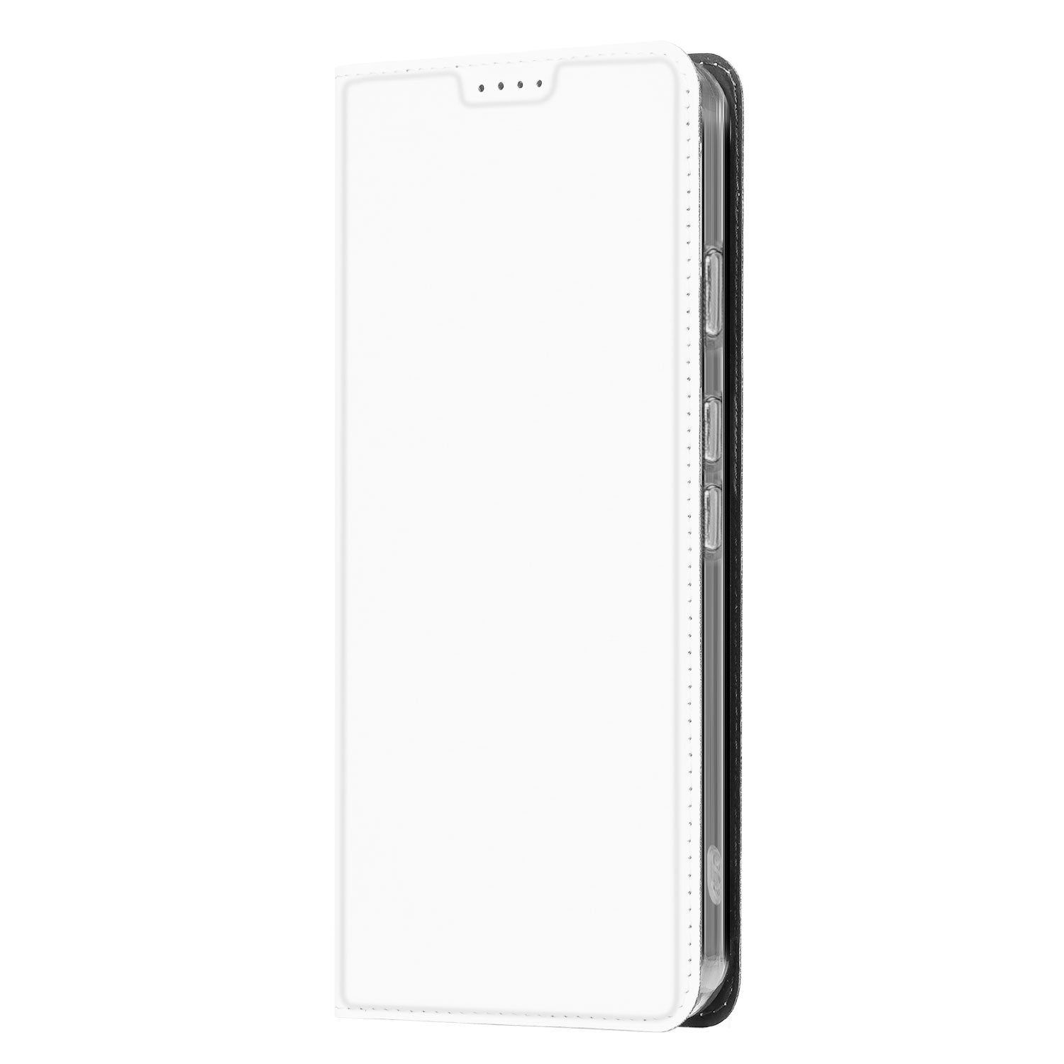 Google Pixel 9a Stand Case Hoesje Wit met Magnetische Sluiting hoesje wit zijaanzicht