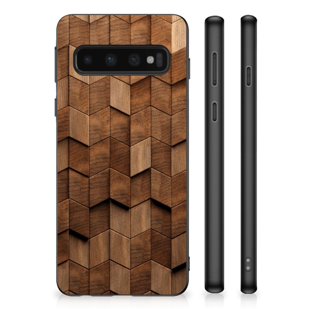 Grip Case voor Samsung Galaxy S10 Wooden Cubes B2C Telecom
