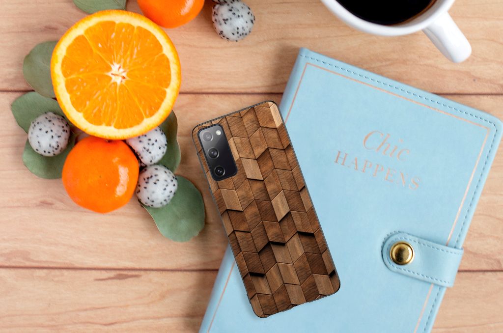Grip Case voor Samsung Galaxy S20 Wooden Cubes B2C Telecom
