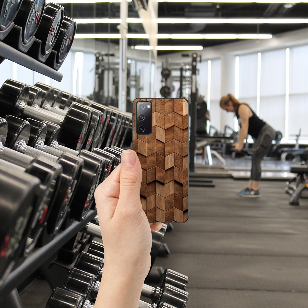 Grip Case voor Samsung Galaxy S20 Wooden Cubes B2C Telecom