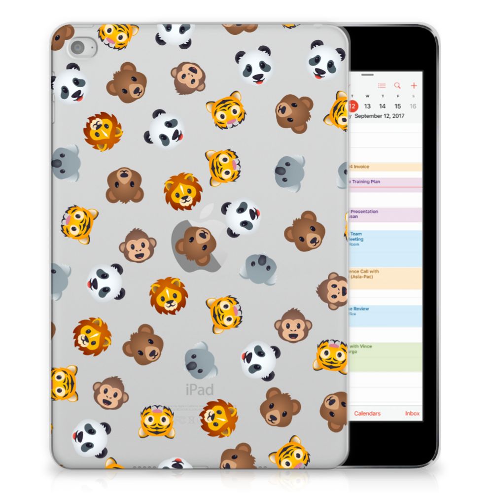 Hippe Hoes voor Apple iPad Mini 4 | Mini 5 (2019) Dieren Emojis