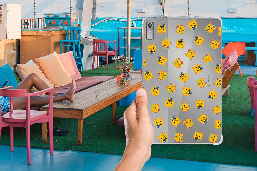 Hippe Hoes voor Lenovo Tab P11 Gen 2 Katten Emojis