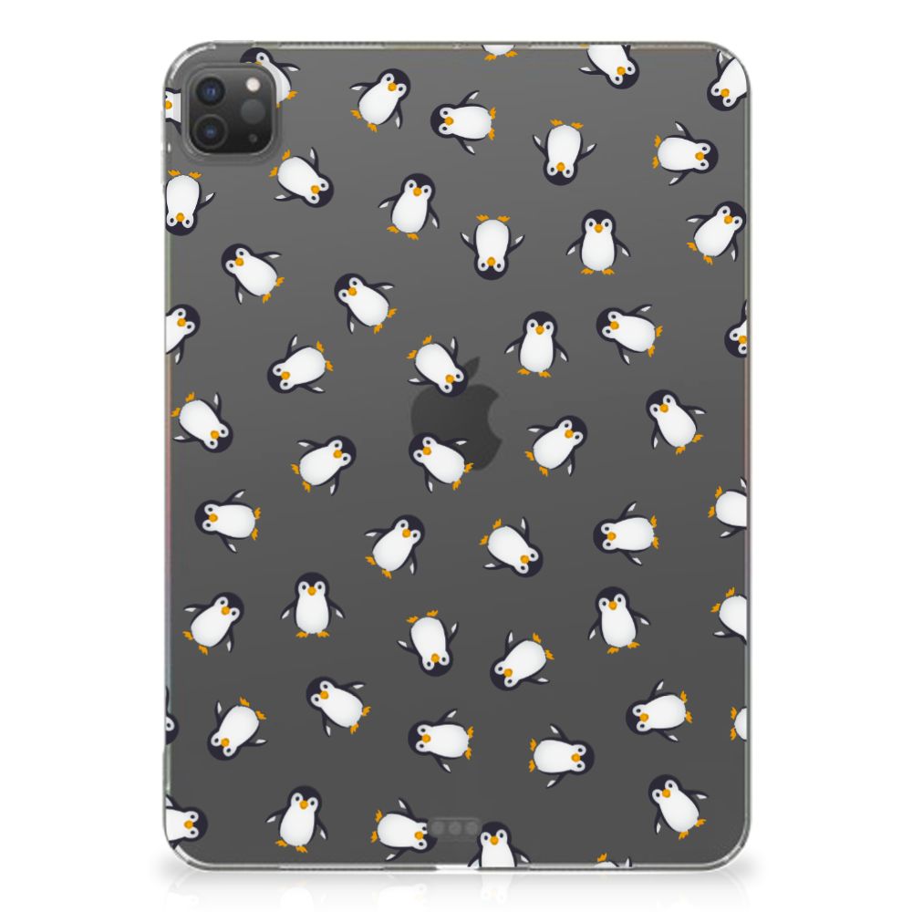 Hippe Hoes voor iPad Pro 11 (2024) Pinguïn hoes pinguïns achterkant