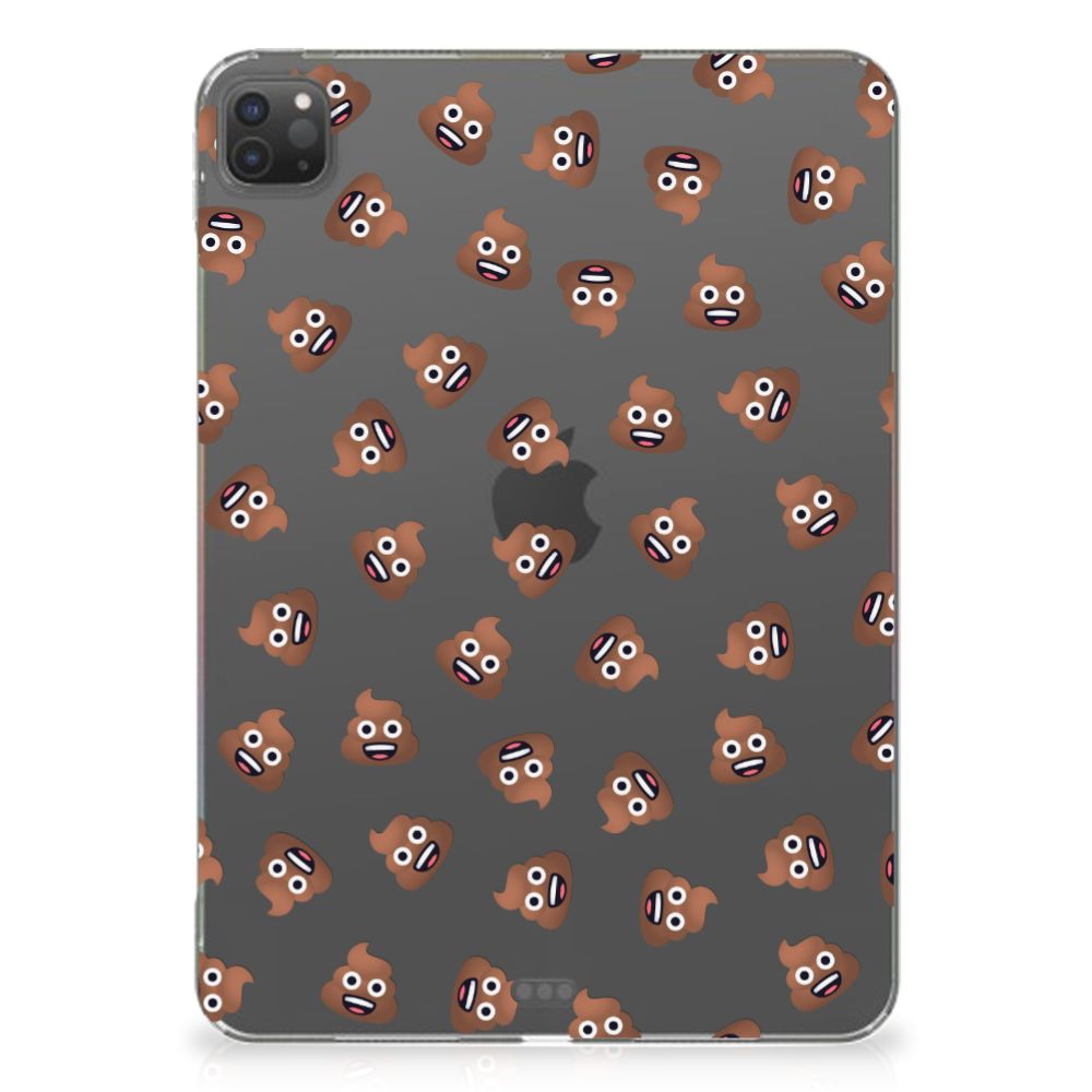 Hippe Hoes voor iPad Pro 11 (2024) Poep Emojis hoesje poep emoji design achterkant