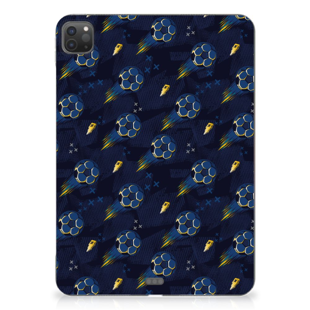 Hippe Hoes voor iPad Pro 11 (2024) Voetbal voetbal design achterzijde