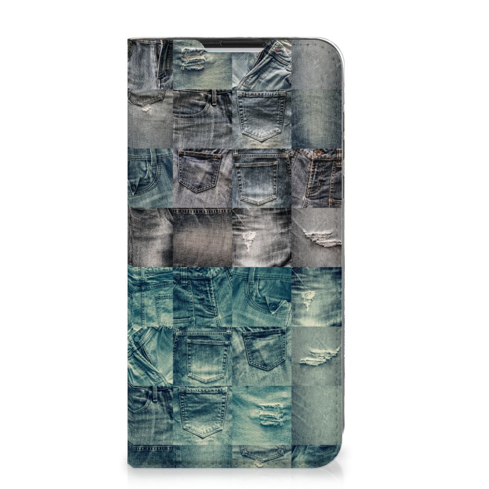 Hippe Standcase Motorola Moto G8 Power Spijkerbroeken design spijkerbroeken aanzicht
