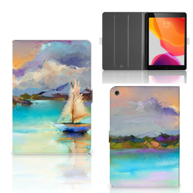 Boat - collage met voor-, achter- en binnenkant