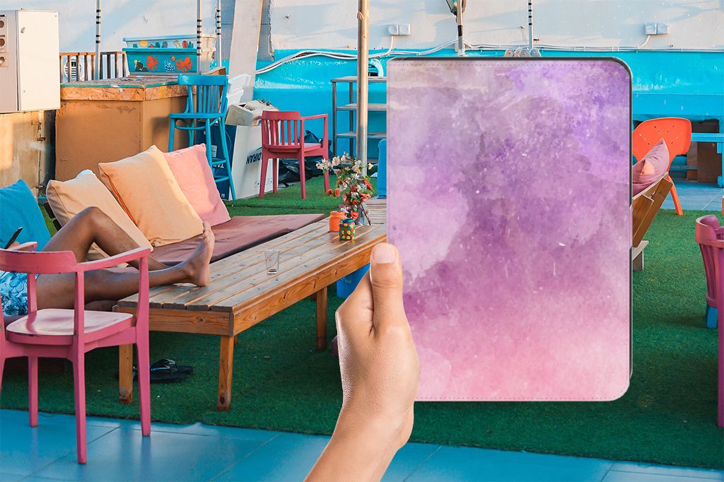 Hoes iPad (2022) 10.9 Pink Purple Paint