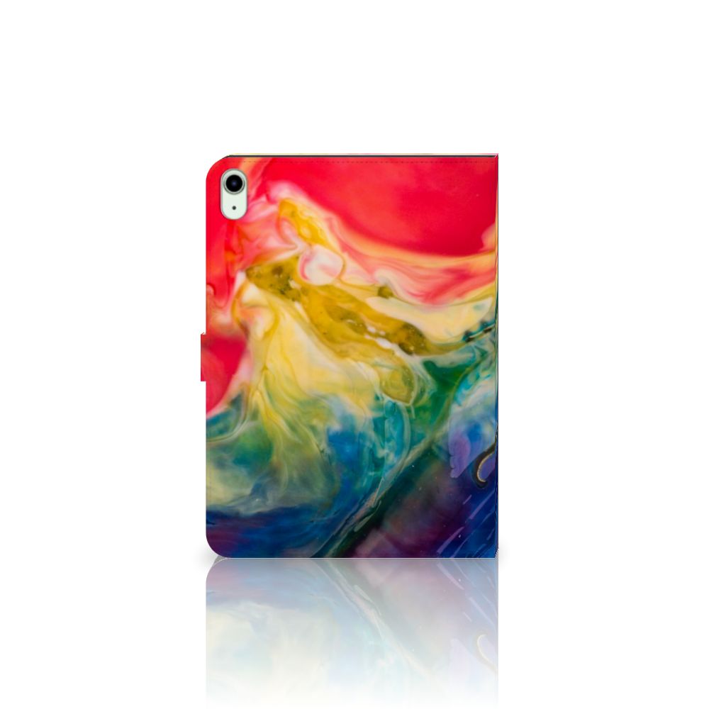 Hoes iPad Air (2020/2022) 10.9 inch Watercolor Dark achterzijde