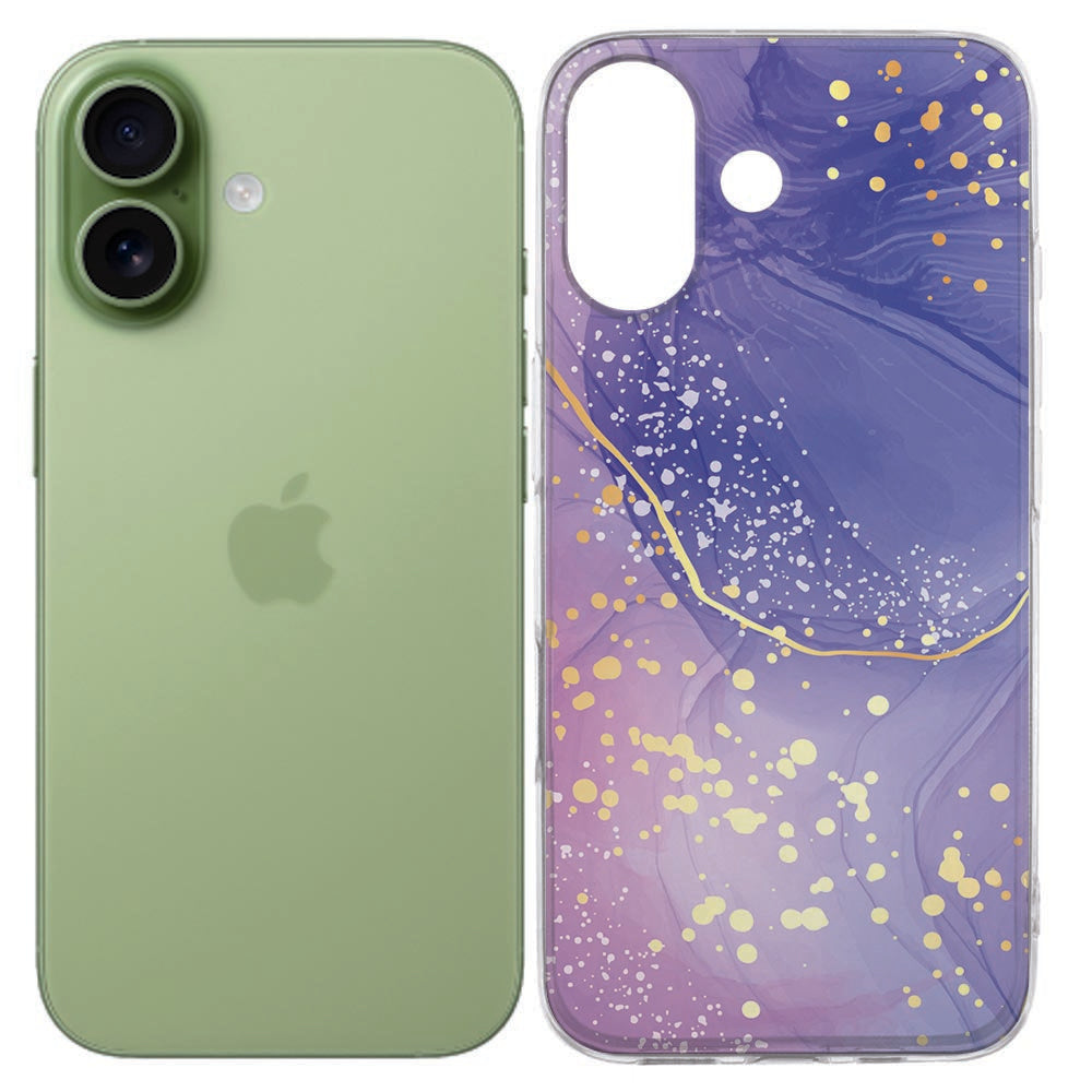 Apple iPhone 17 Softcase Back cover Watercolor Paars