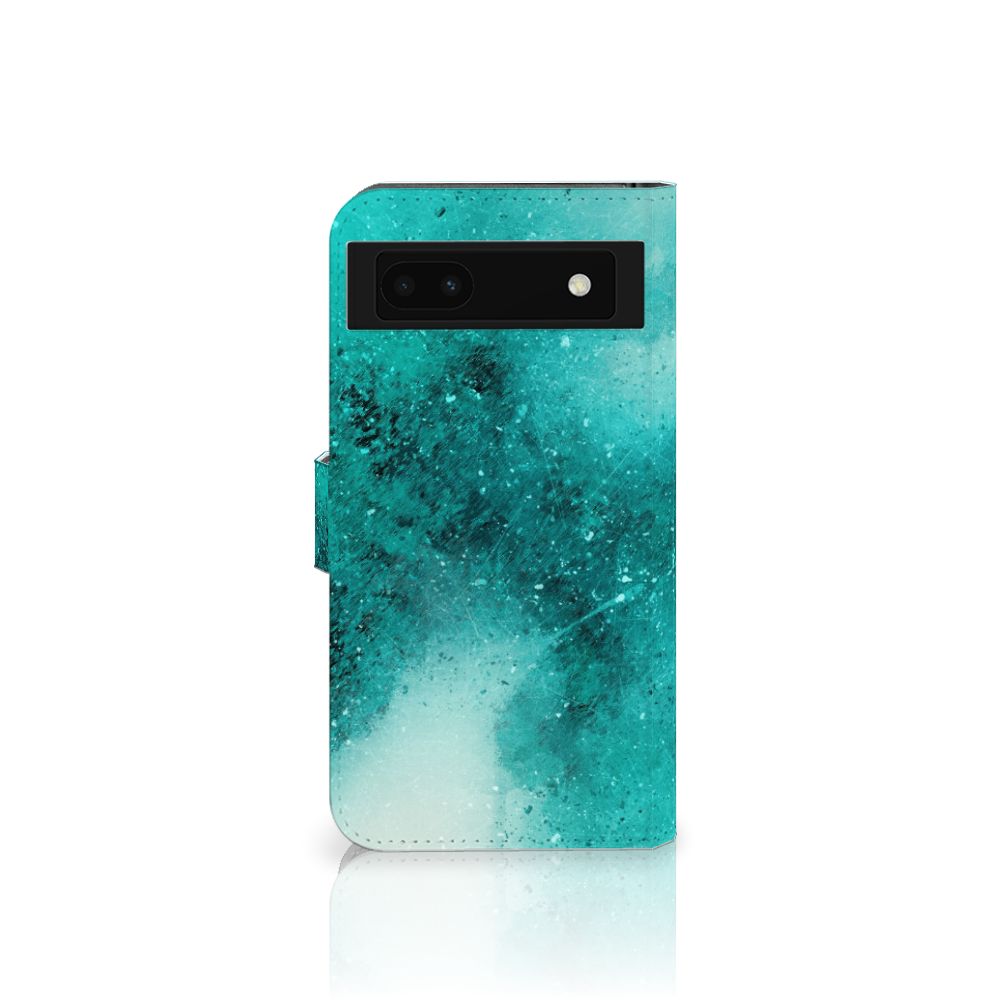 Google Pixel 6A Hoesje Painting Blue voorkant