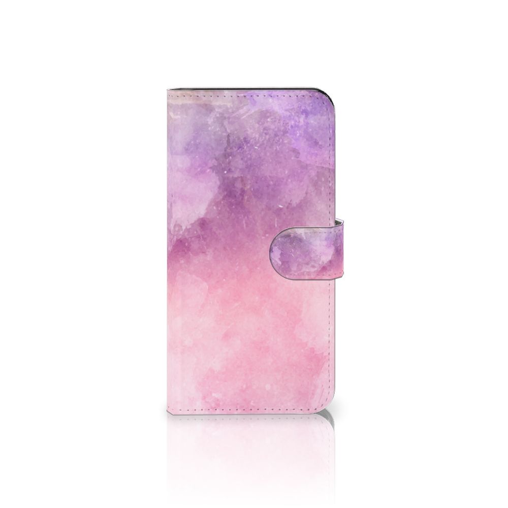 Hoesje Google Pixel 6A Pink Purple Paint bookcase model roze paarse verf aanzicht