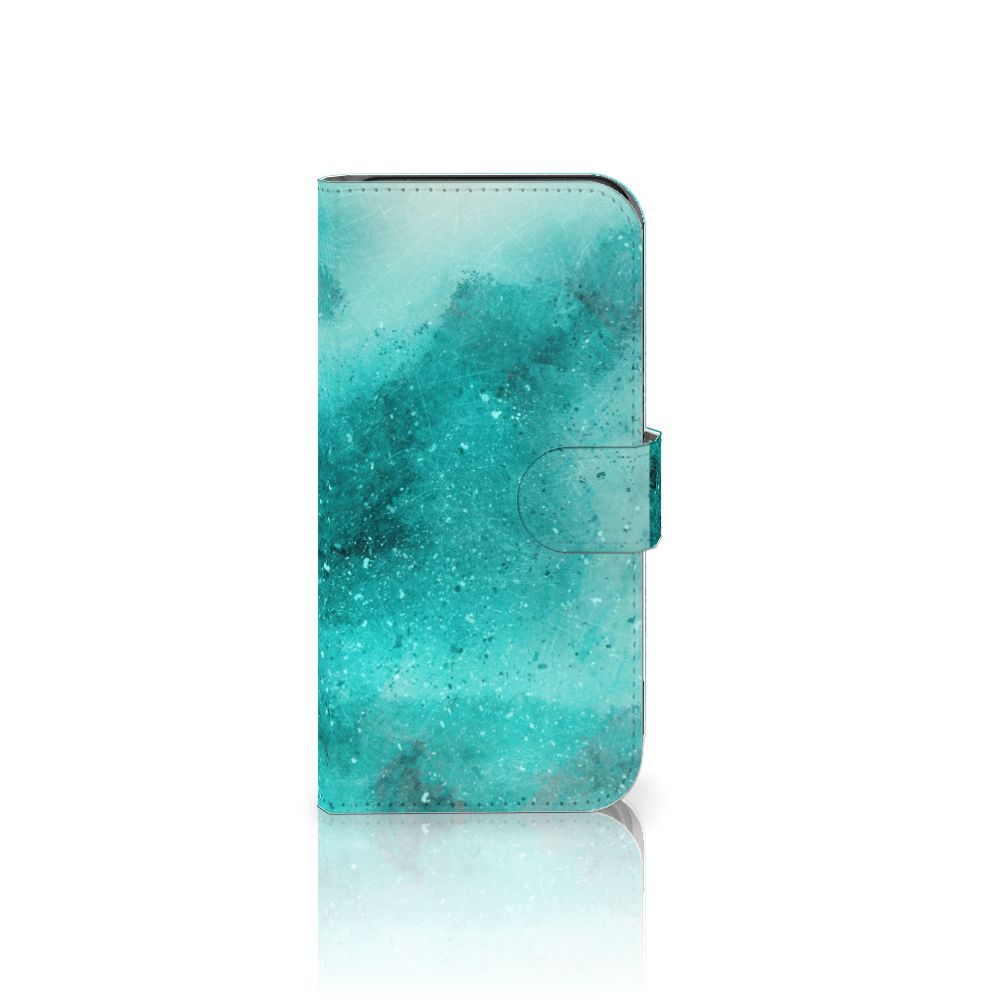 Hoesje Google Pixel 8 Painting Blue met prachtig aqua palet design voor bescherming en uitstraling.