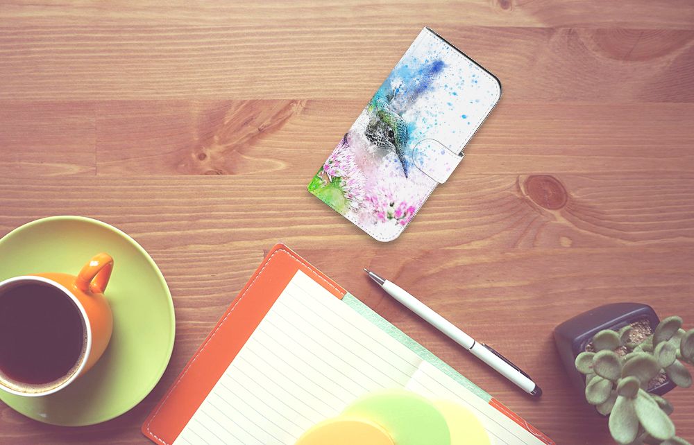 Hoesje Google Pixel 8 Vogel artistiek design bovenaanzicht tafel