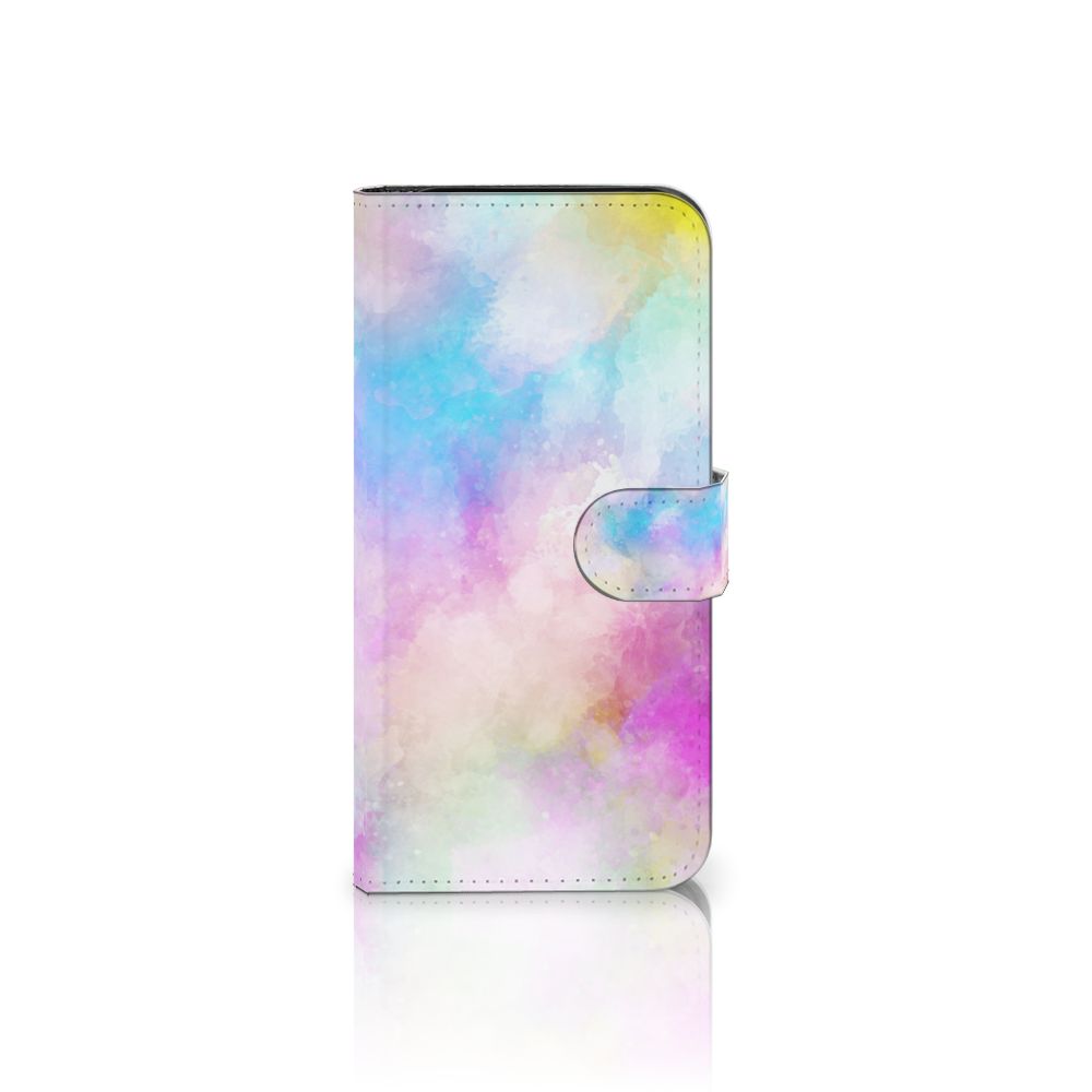 Hoesje Google Pixel 9 | 9 Pro Watercolor Light pasjeshouder ontwerp pastel kleuren aanzicht