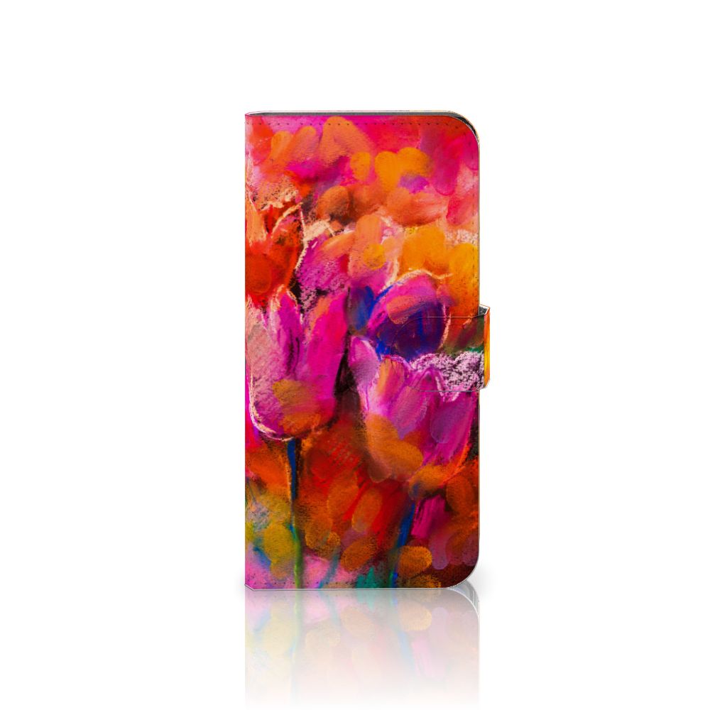 Hoesje Motorola Edge 30 Ultra Tulips design tulpen kleurrijk aanzicht