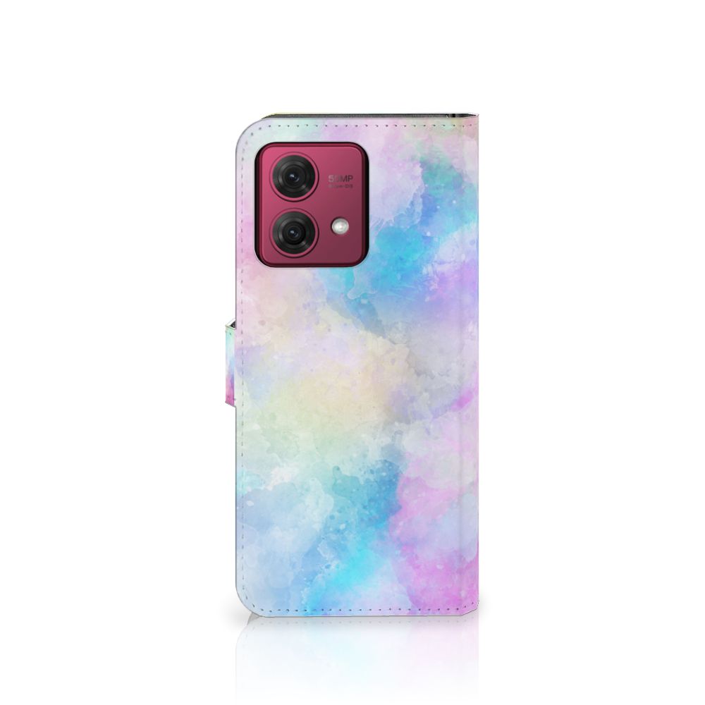 Hoesje Motorola Moto G84 Watercolor Light met pastelkleuren en unieke watercolor uitstraling.