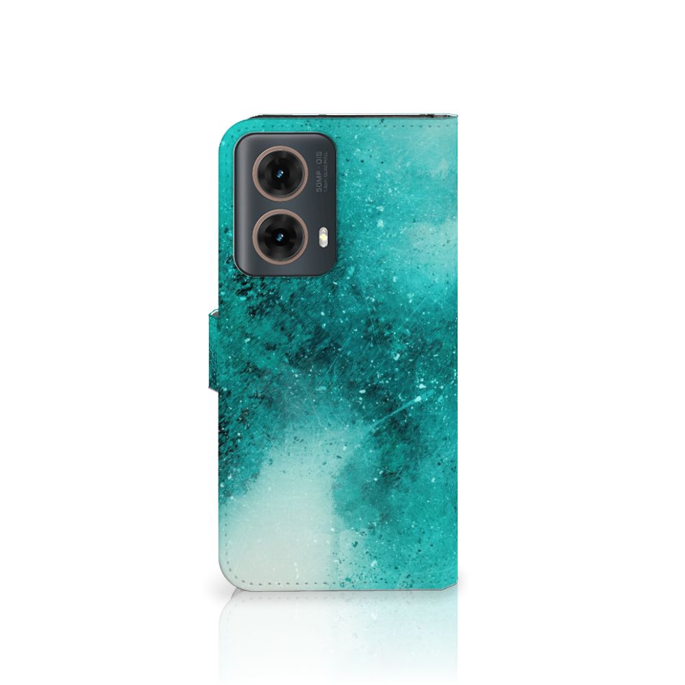 Motorola Moto G85 Hoesje Painting Blue voorkant