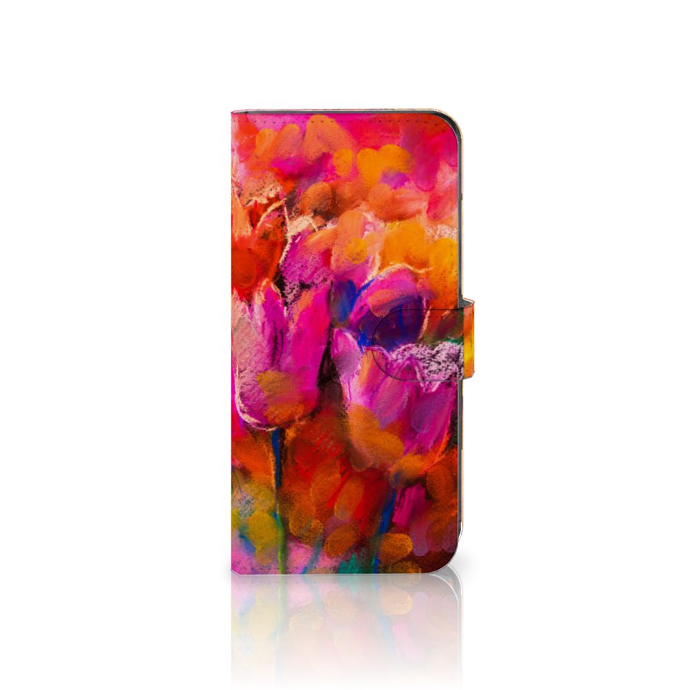 Hoesje Motorola Moto G85 Tulips telefoonhoesje kleurrijk bloemen design voorkant