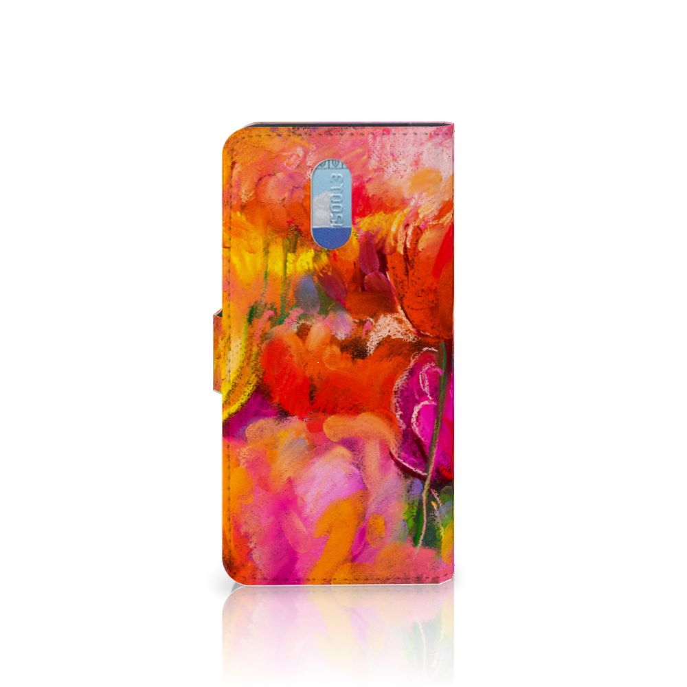 Hoesje Nokia 2.3 Tulips smartphone hoesje kleurrijk design tulpen aanzicht