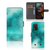 Nokia XR21 hoesje Painting Blue bookcase aanzicht