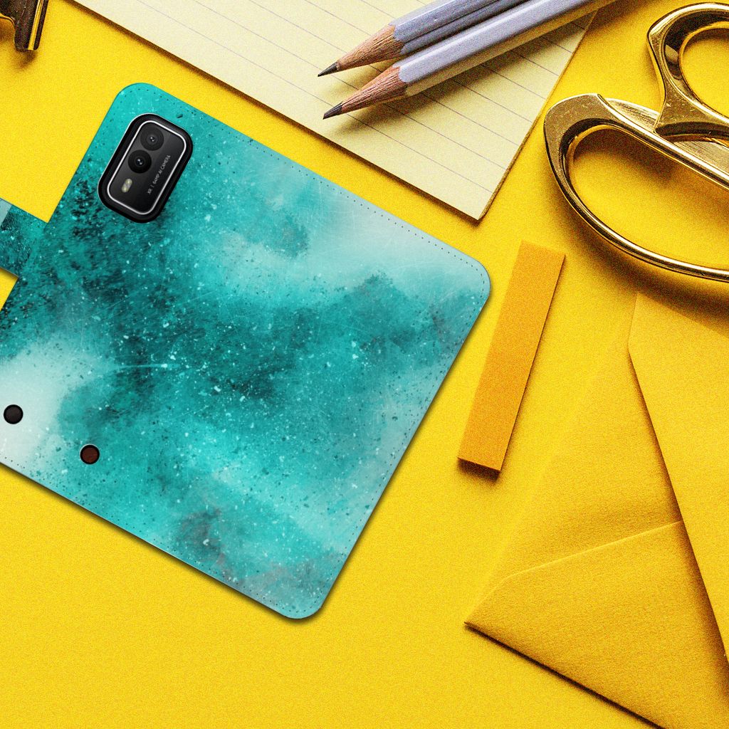 Nokia XR21 Hoesje Painting Blue design voorkant