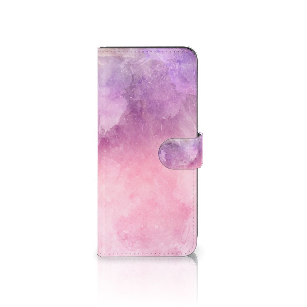 Hoesje OPPO A58 4G Pink Purple Paint bookcase model schilderachtige ontwerp aanzicht