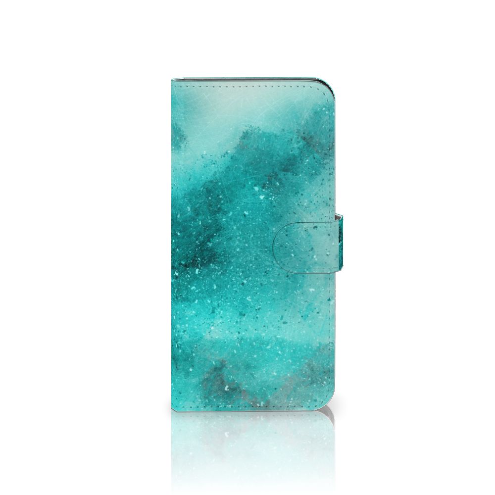 Hoesje OPPO A78 5G | A58 5G Painting Blue bookcase turquoise design front