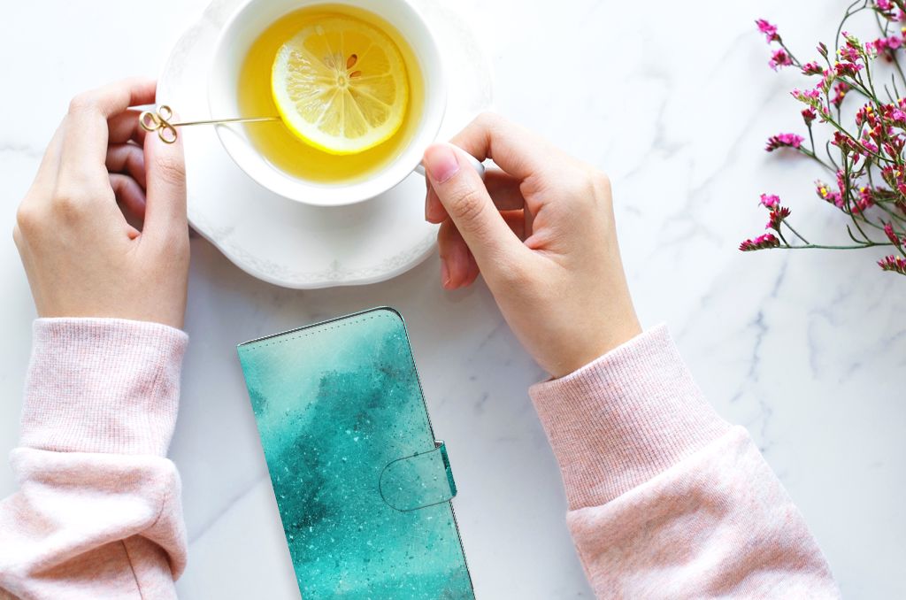 OPPO Find X6 Pro Hoesje OPPO Find X6 Pro Painting Blue aanzicht