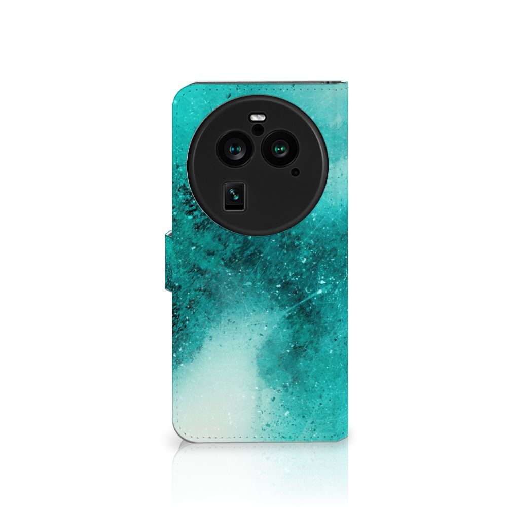OPPO Find X6 Pro hoesje Painting Blue frontaanzicht