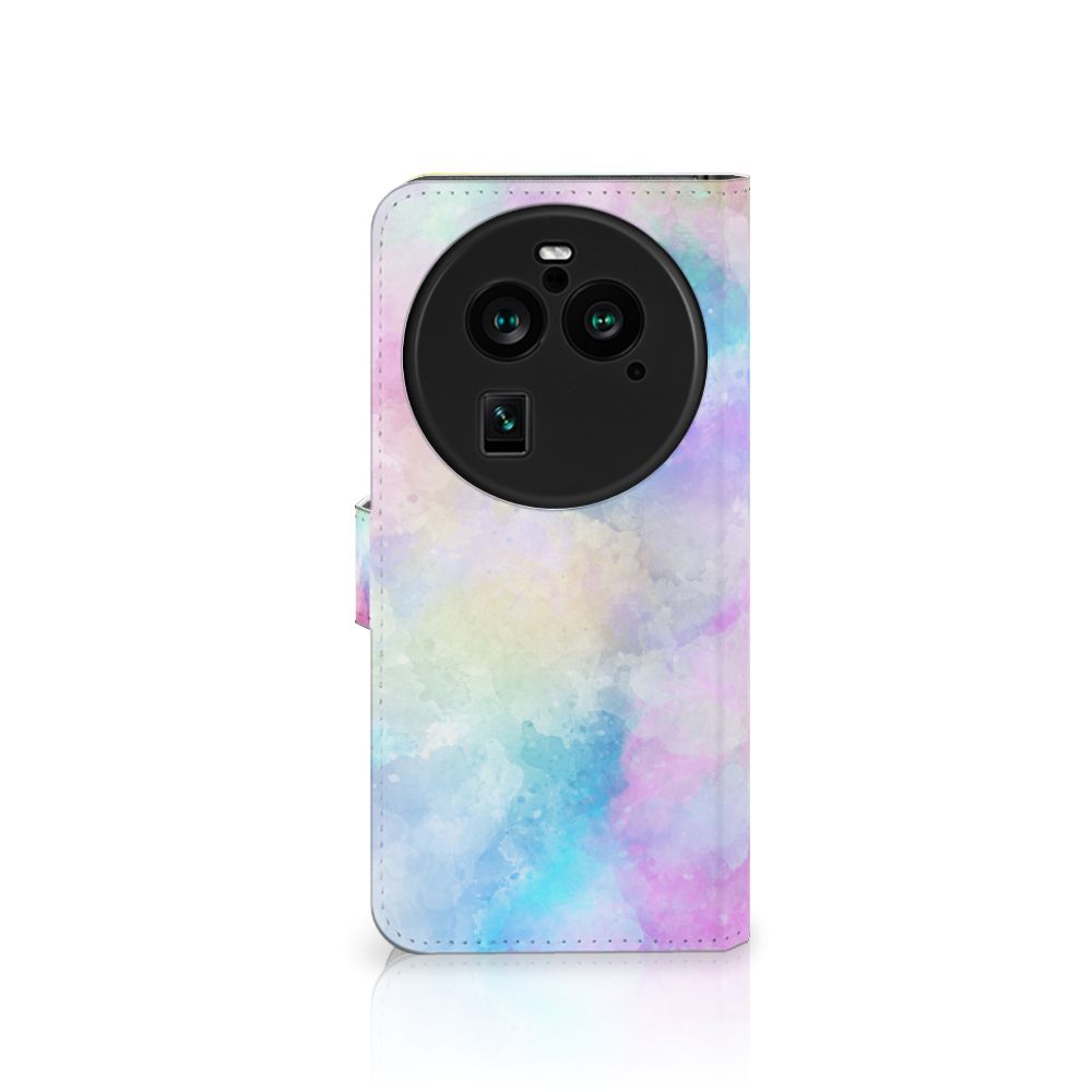 Hoesje OPPO Find X6 Pro Watercolor Light met pastelkleuren en unieke watercolor design.