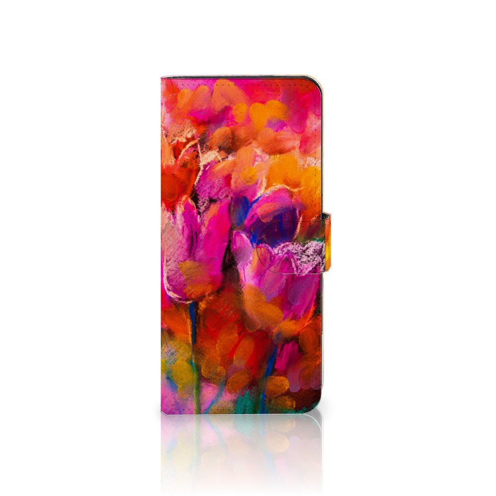 Hoesje OPPO Reno8 T 4G Tulips telefoonhoesje kleurrijk ontwerp tulpen aanzicht