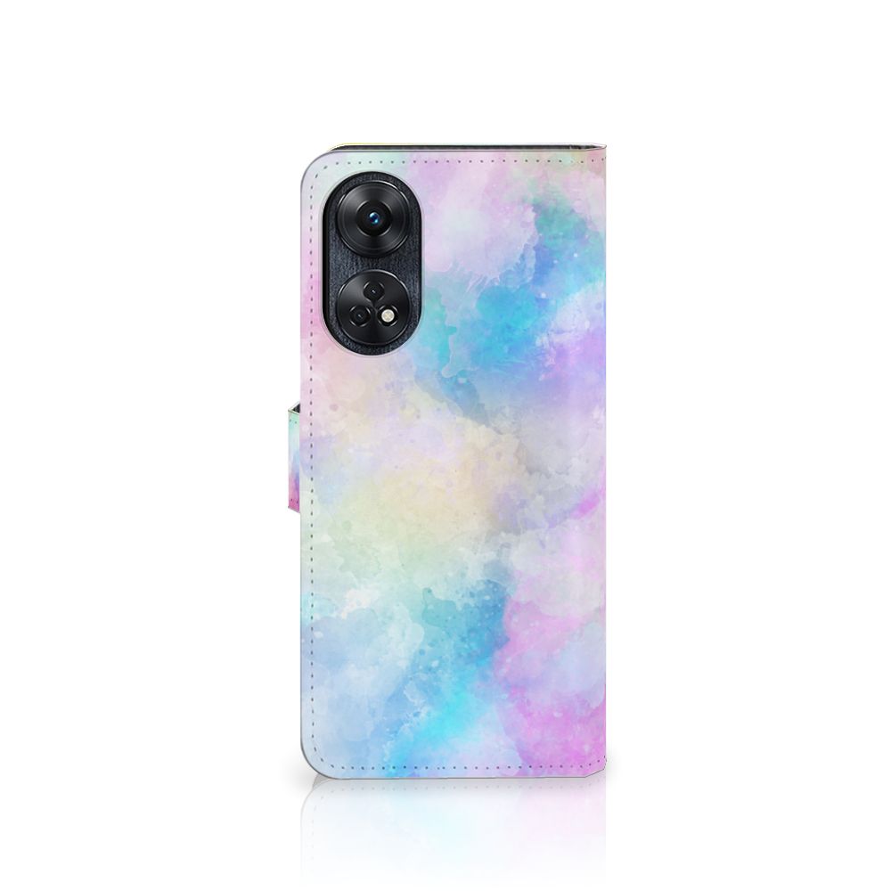 Hoesje OPPO Reno8 T 4G Watercolor Light met pastelkleuren en unieke watercolor design.