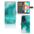 Hoesje OPPO Reno8 T 5G Painting Blue boekhoes ontwerp turquoise aanzicht