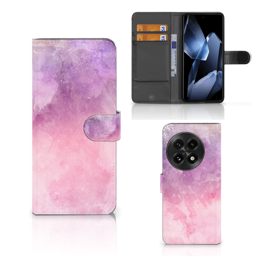 Hoesje OnePlus 13 Pink Purple Paint boekcase design roze paars aanzicht
