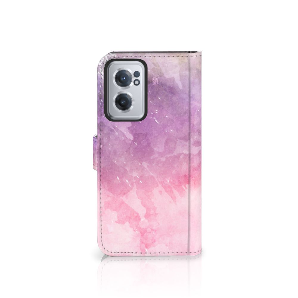 Hoesje OnePlus Nord CE 2 Pink Purple Paint bookcase model schilderachtig vooraanzicht