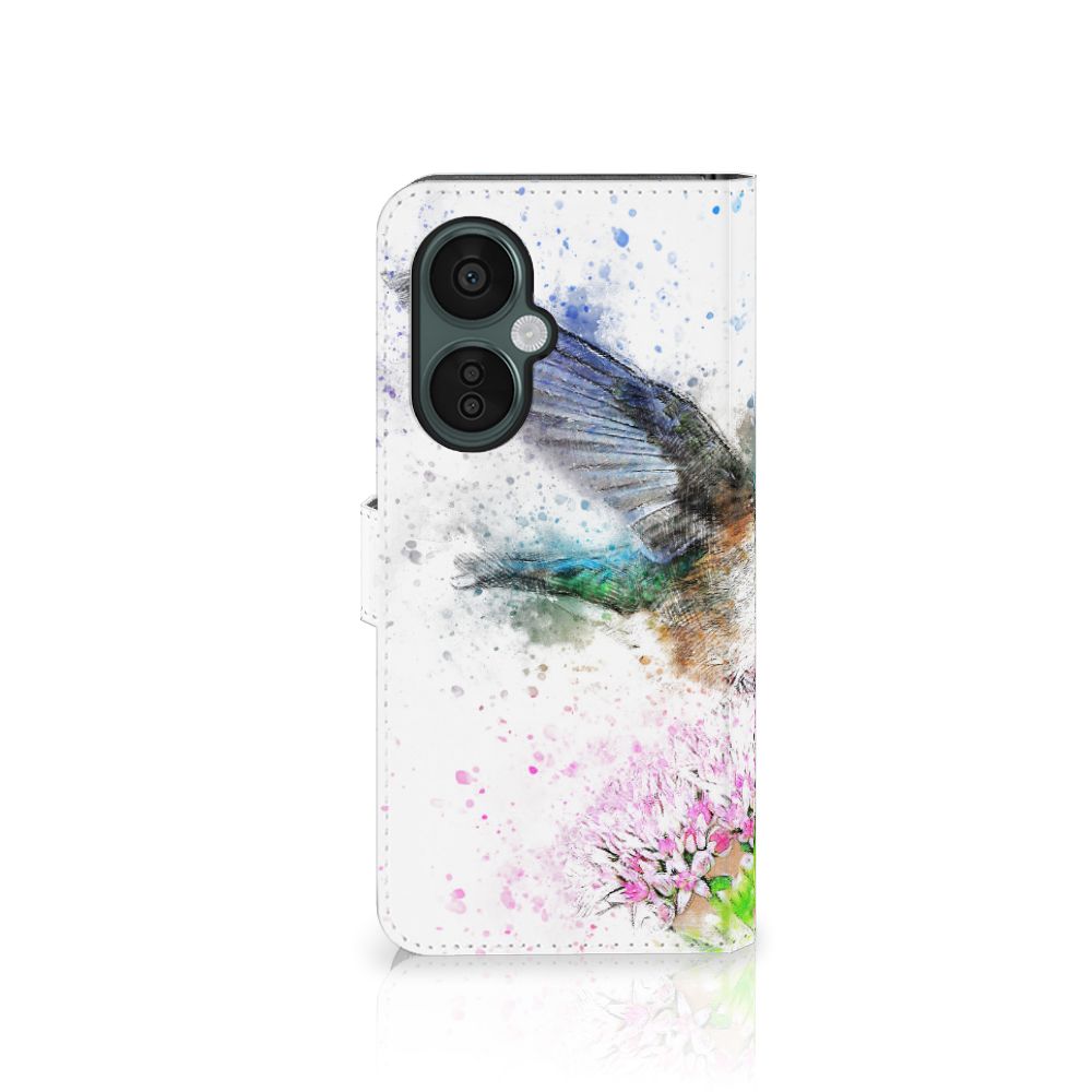 Hoesje OnePlus Nord CE 3 Lite Vogel hoesje kolibrie bloem design vooraanzicht