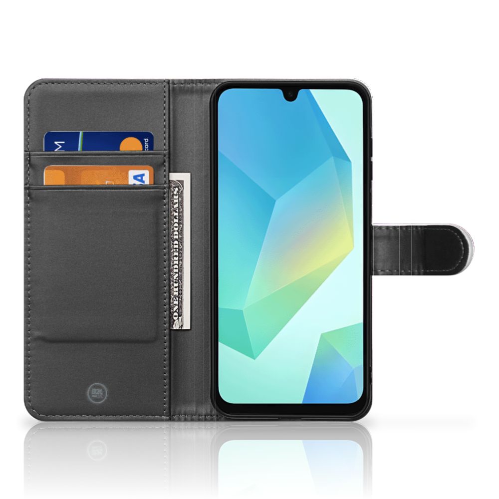 Hoesje Samsung Galaxy A16 4G/5G bookcase model zwart binnenzijde